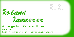 roland kammerer business card